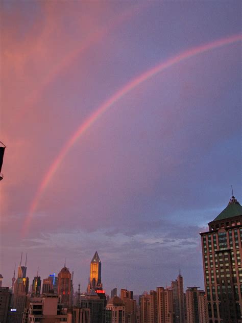 Shanghai Double Rainbow 霓虹 很少看到霓和虹同时出现。 Dont Remember Wh Flickr