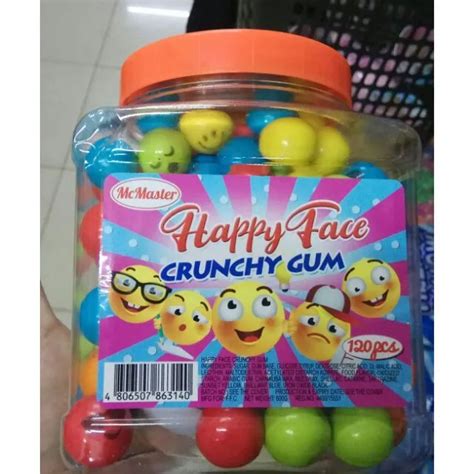 120pcs Happy Face Crunchy Gum Lazada Ph