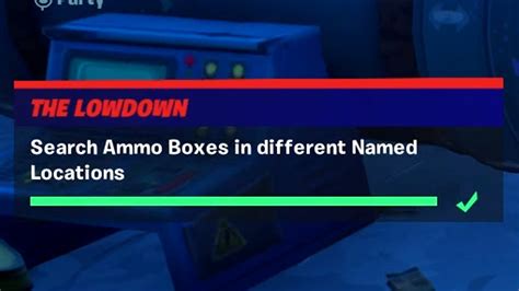 One of the challenges of the trick shot mission in fortnite chapter 2 is to visit named locations in a single match. Search Ammo Boxes in Different Named Locations (7 ...
