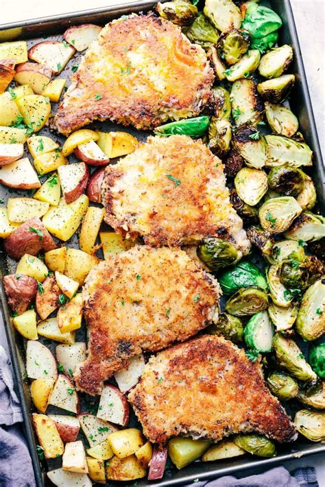 Sheet Pan Crispy Cheddar Pork Chops Recipecritic