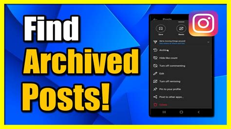 How To Archive Unarchive Instagram Posts Fast Tutorial YouTube
