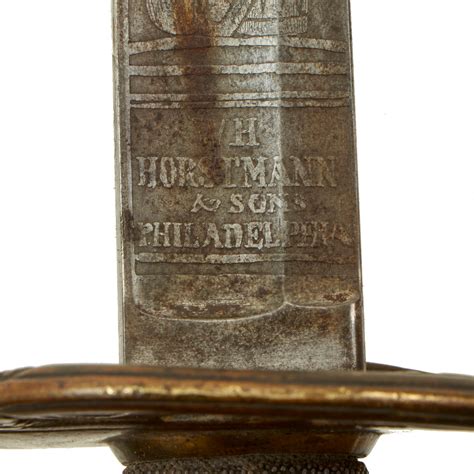 Original Us Civil War M1850 Foot Officer Sword By Wh Horstmann And S