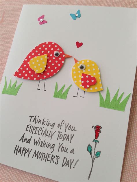 Cute Birdie Mothers Day Card Mothers Day Crafts Happy Mothers Day
