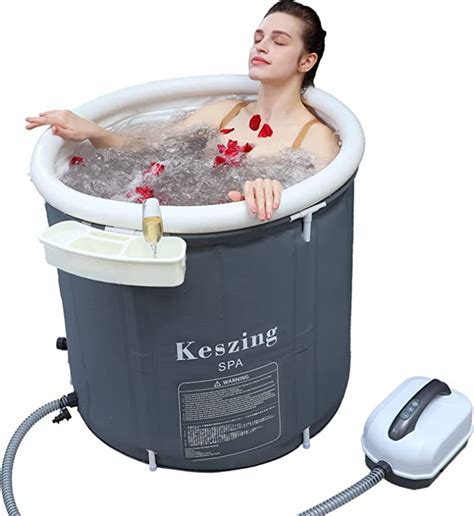 Keszing Inflatable Hot Tub Spa With Wave Making Pump Airjet Rattan