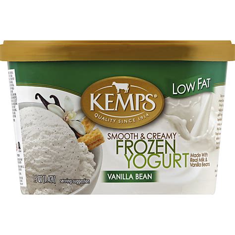 Kemps Frozen Yogurt Vanilla Bean Low Fat Frozen Yogurt Super