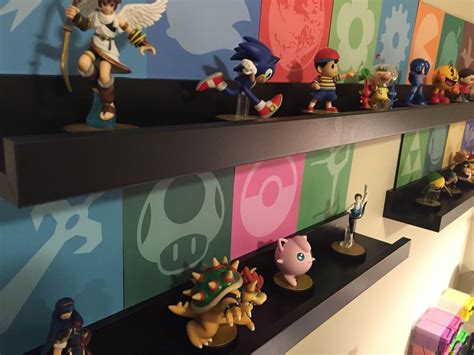 Amiibo Shelves Tutorial Amiibo Display Game Room Nerdy Decor