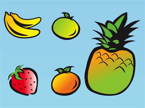 You need to focus on the overall shape and proportion of the character while exaggerating certain parts to make it more interesting. Fruit Drawings Vector Art & Graphics | freevector.com