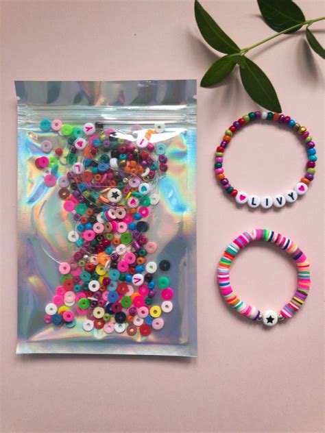 Kids Bracelet Making Kit Personalized Beaded Jewelry Diy Etsy Kids