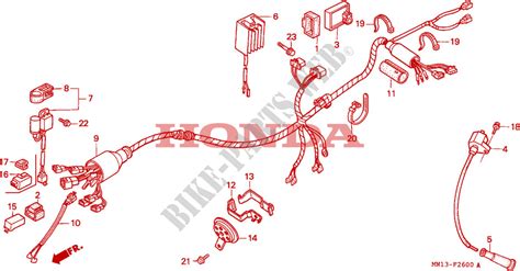 Nothing brake light, horn and dashboard lights for high beam and neutral. WIRE HARNESS (1) for Honda XR 600 Hamamatsu factory 1998 ...