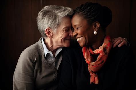 Premium Ai Image Ageless Affection Tender Moments Between Mature Lesbian Partners