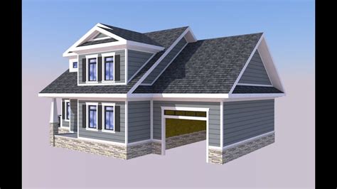 Modeling the house in sketchup. Google SketchUp House Model #1 - Walk Around - YouTube