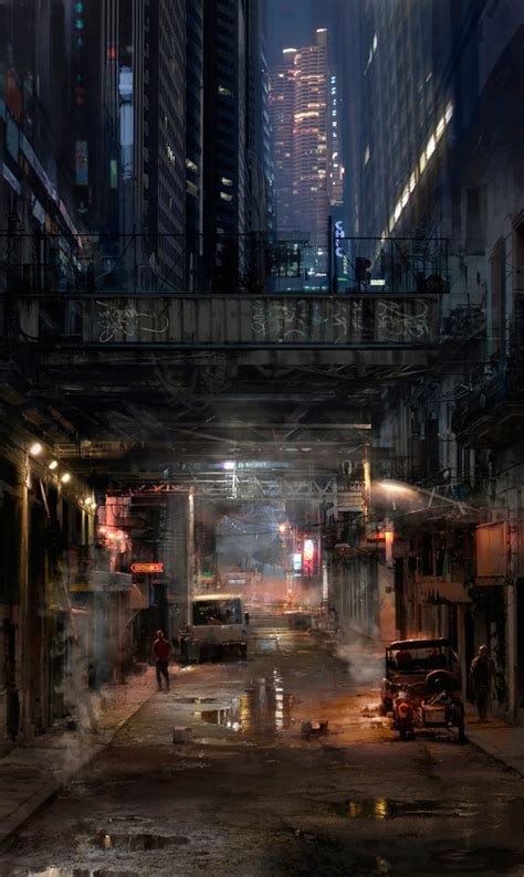 Atomhawk Cyberpunk City Cyberpunk Art Futuristic City