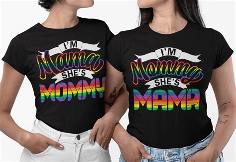 lesbian couple tshirts i m mama she s mommy t shirt lesbian couple matching shirt cubebik