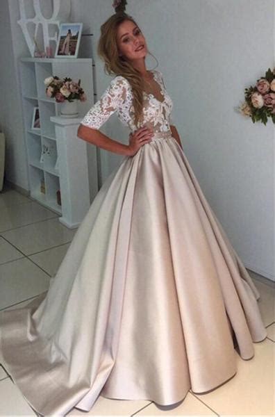 Find the perfect wedding dress for your big day. 2019 Charming New Arrival Half Sleeves Lace Top Soft ...