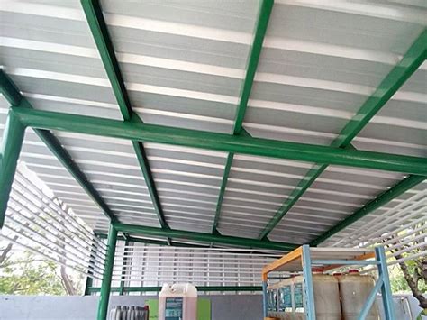 Kemudian berapakah harga kanopi baja ringan ? Canopy Baja Ringan Atap Spandek di SPBU Pertamina Lippo ...