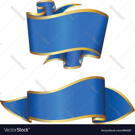 Blue Ribbon Collection Royalty Free Vector Image