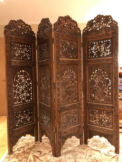 Stunning Hand Carved Wooden Screen Room Divider In Free Nude Porn Photos