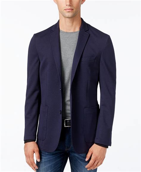 Vince Camuto Mens Mesh Slim Fit Blazer And Reviews Blazers And Sport