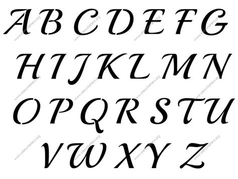 Free Printable Calligraphy Alphabet Stencils