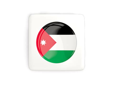 Square Icon With Round Flag Illustration Of Flag Of Jordan