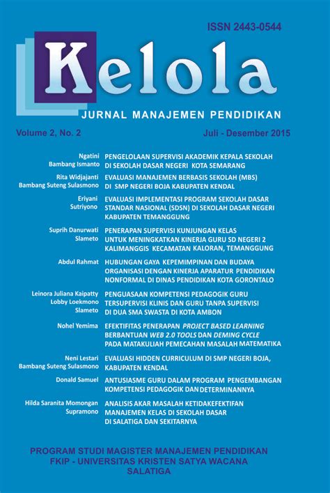 Jurnal manajemen teknologi adalah jurnal ilmiah yang diterbitkan oleh institut teknologi bandung di indonesia. Jurnal Pdf Ttg Manajemen Kelas / Pdf Institusionalisasi ...
