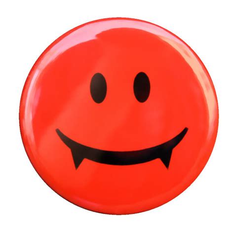 Vampire Smiley Face Button Pinback Badge 15 Horror Ebay