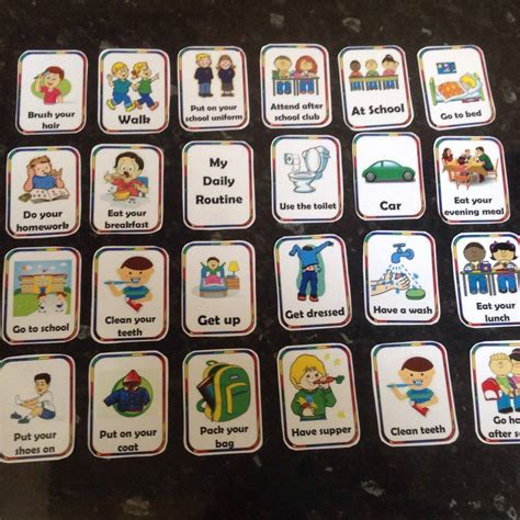 Daily Routine Flashcards Autism Asd Sen Grelly Uk