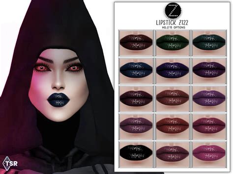 Sims 4 Lipstick Z122 By Zenx Tsr The Sims Book