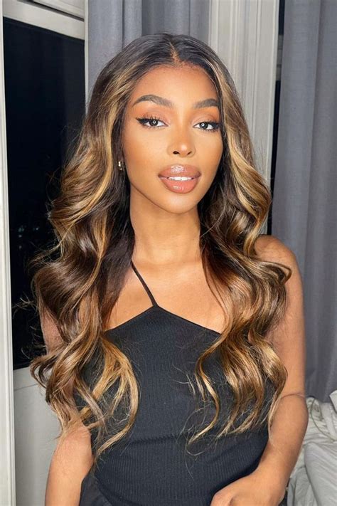 Natural Hair Color Ideas For Black Women Highlights Colorful Highlights In Brown Hair Dark
