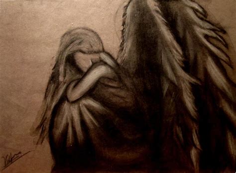 Fallen Angel Drawing By Isaac Garz