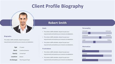 Client Profile Biography Powerpoint Template Archives