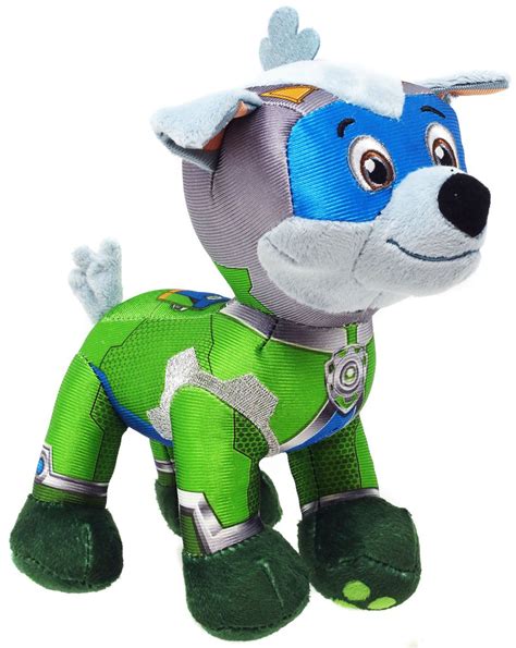 Paw Patrol Mighty Pups Super Paws Rocky 8 Plush Spin Master Toywiz