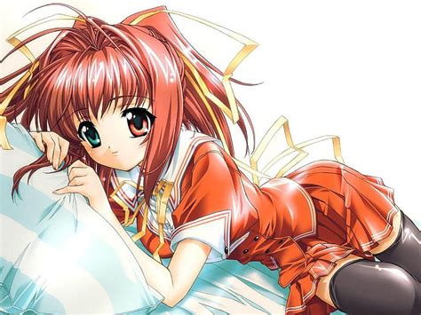 Laying Down Cute Female Girl Anime Bed Hd Wallpaper Peakpx