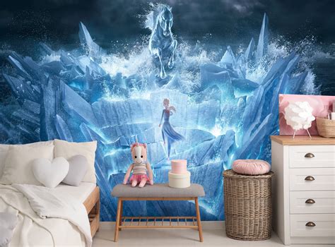 Frozen Wallpaper Frozen Wall Mural Disney Kids Wallpaper Etsy