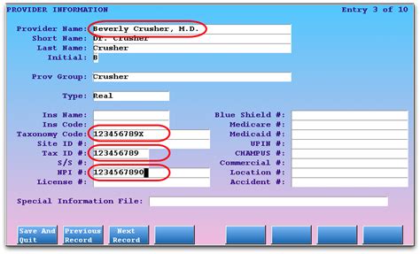 Update Npis Taxonomy Codes And Tax Ids Pcc Learn