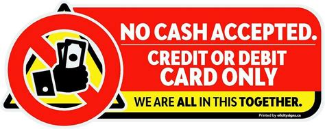 Decals No Cash Accepted Graphic