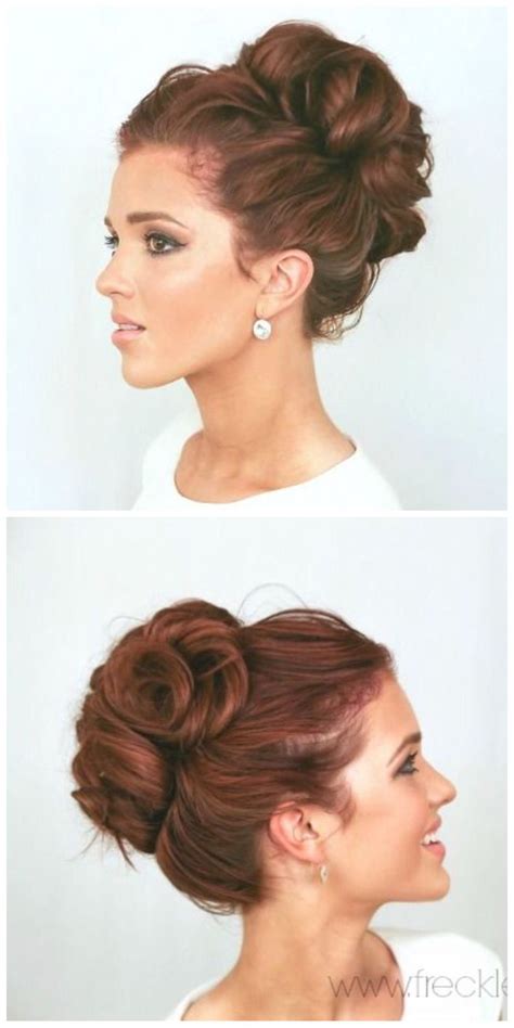 And it keeps all the hair tucked in and out of your face. Elegant Bun … | Pinteres…