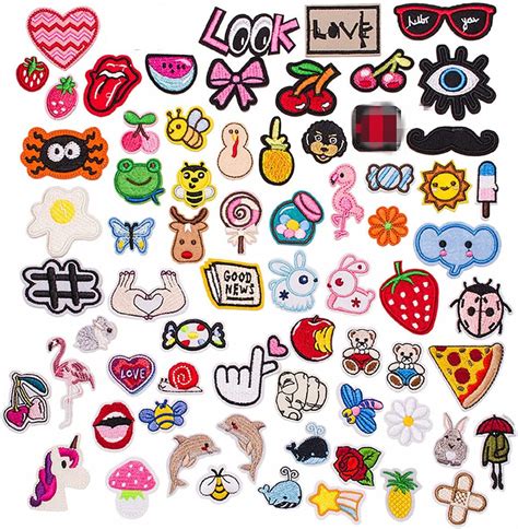 butie patches 70pcs assorted styles embroidered sew on iron on patch applique