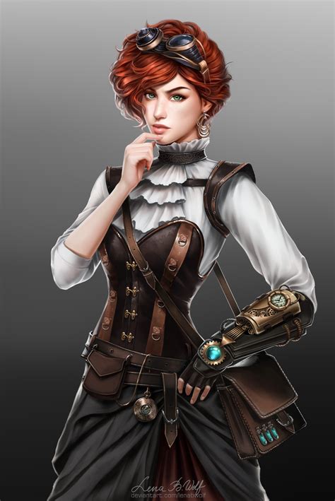 Artstation In Game Characters Lena Pilieva Steampunk Characters
