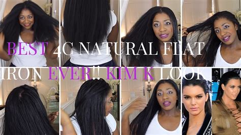 Use a 100% ceramic flat iron. How To: Flat Iron Straighten NATURAL 4C Long HAIR | Kim K ...