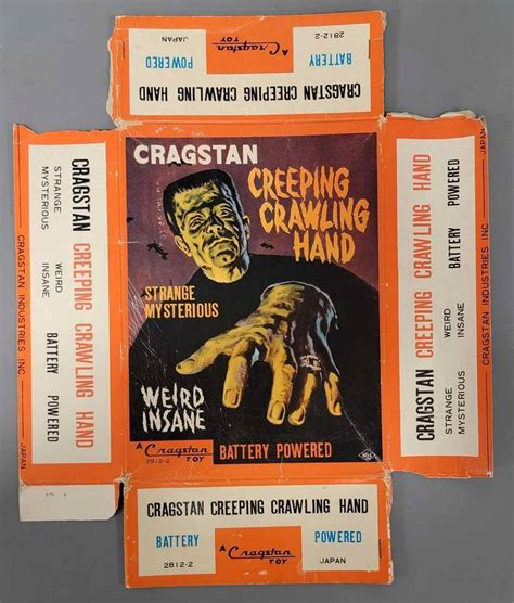 Rare Vintage Cragstan Toys Creeping Crawling Hand Box Top Only Oct 29