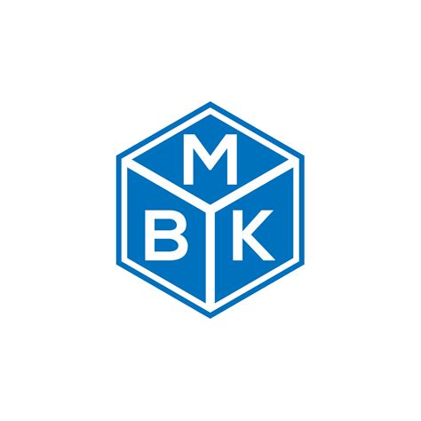 Mbk Letter Logo Design On Black Background Mbk Creative Initials