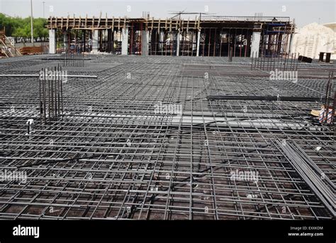 Steel Reinforcement For Slab Of A Residential Building Ready For