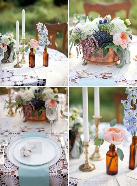Vintage Fall Wedding Inspiration Hochzeitstafel