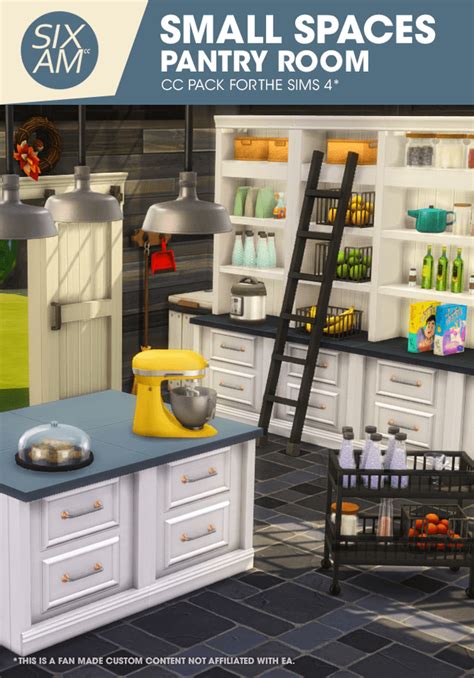 Small Spaces Pantry Cc Pack Sixam Cc On Patreon Sims 4 Kitchen Sims