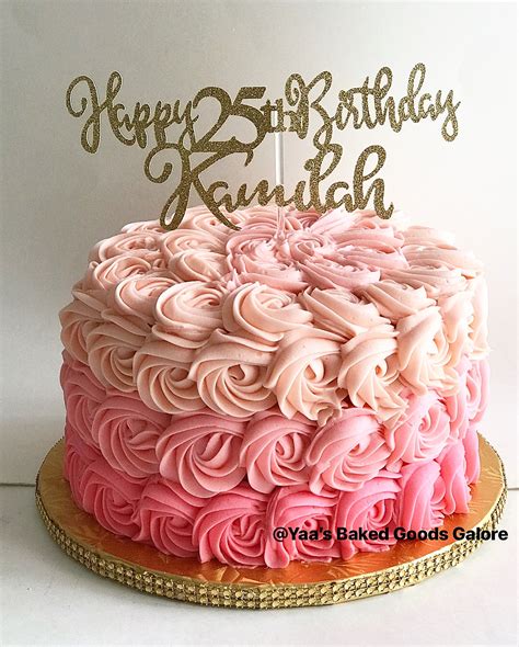 8″ Ombré Rosette Cake Yaas Baked Goods Galore