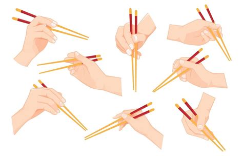 Proper Way To Hold Chopsticks Female Hand Holding Chopsticks On Black