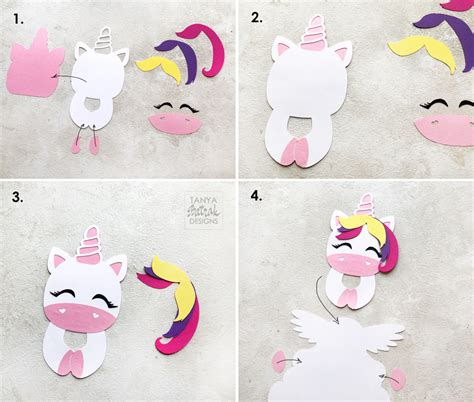 Diy 3d Paper Unicorn Decoration Scrapbooking By Tanya Batrak