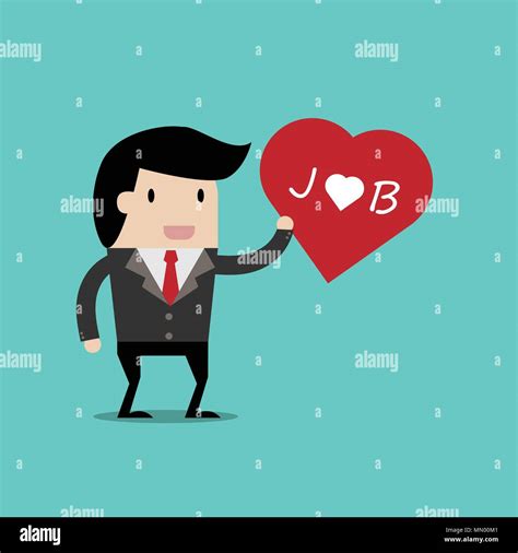 Vector Business Finance I Love My Job For Investment Conceptcartoon
