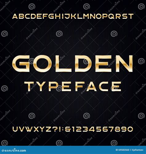 Golden Alphabet Font 3d Gold Letters Numbers And Punctuations With
